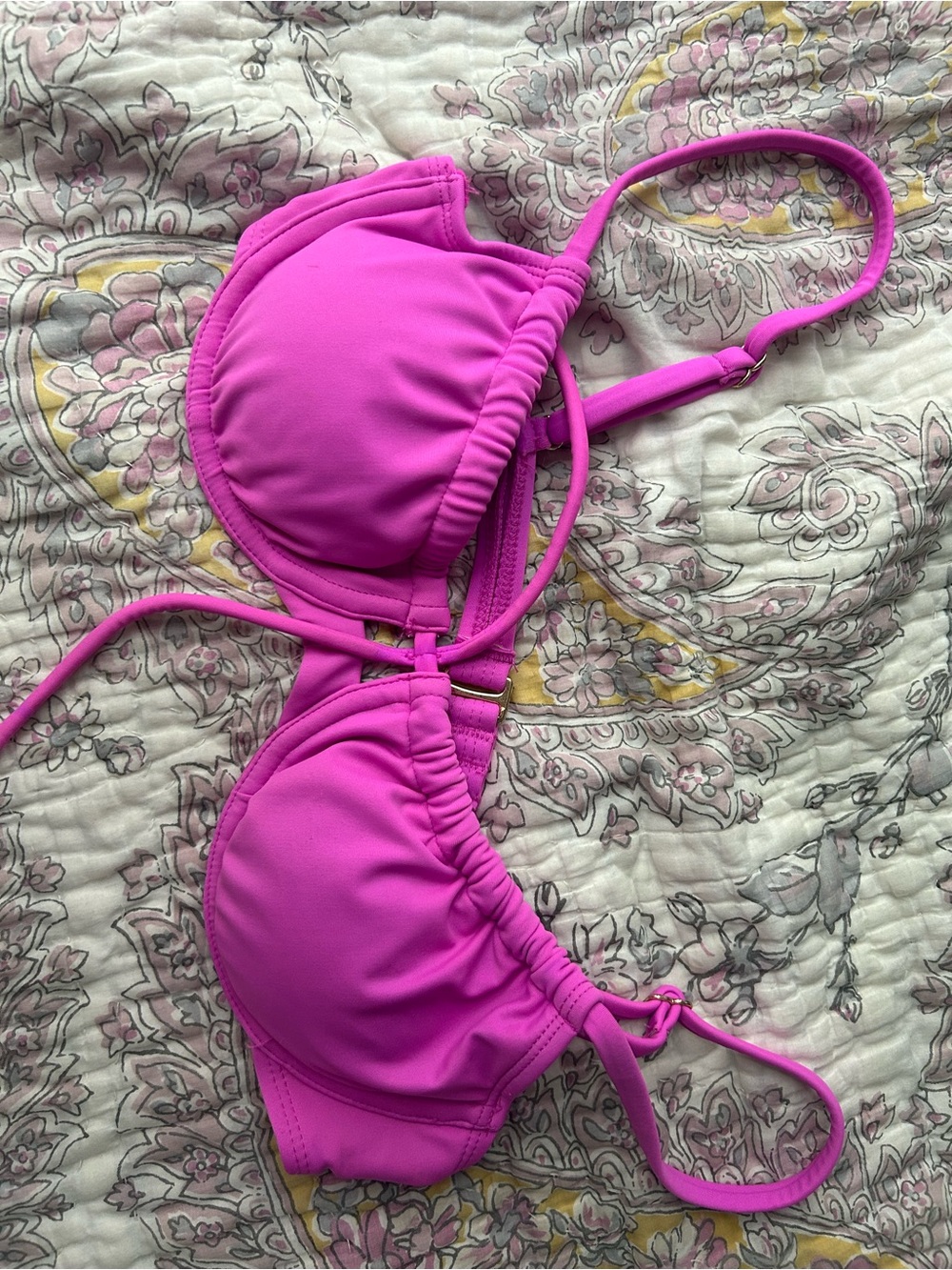 wild fable Bright Pink Girls' Swim Bikini Top